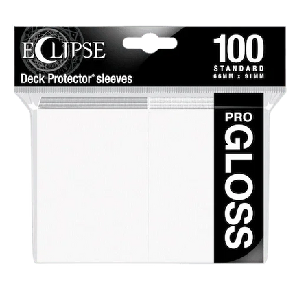 Ultra Pro - Eclipse Gloss Standard Sleeves 100pk - Arctic White - The Card Vault