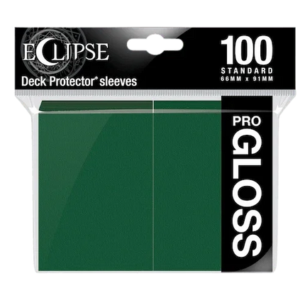 Ultra Pro - Eclipse Gloss Standard Sleeves 100pk - Forest Green - The Card Vault