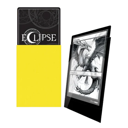 Ultra Pro - Eclipse Gloss Standard Sleeves 100pk - Lemon Yellow - The Card Vault