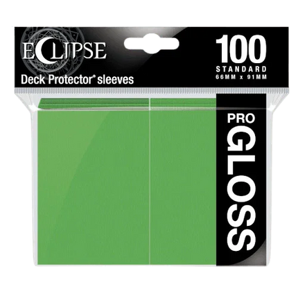 Ultra Pro - Eclipse Gloss Standard Sleeves 100pk - Lime Green - The Card Vault