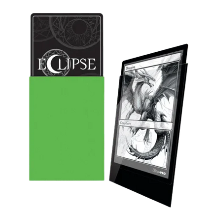 Ultra Pro - Eclipse Gloss Standard Sleeves 100pk - Lime Green - The Card Vault