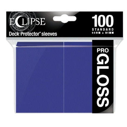 Ultra Pro - Eclipse Gloss Standard Sleeves 100pk - Royal Purple - The Card Vault
