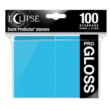 Ultra Pro - Eclipse Gloss Standard Sleeves 100pk - Sky Blue - The Card Vault