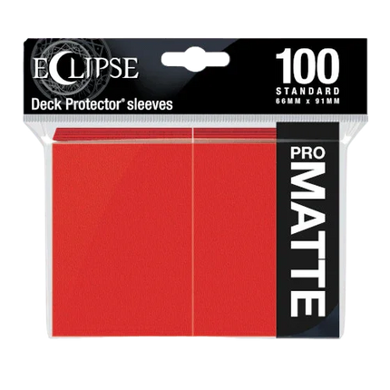 Ultra Pro - Eclipse Standard Matte Sleeves 100pk - Apple Red - The Card Vault