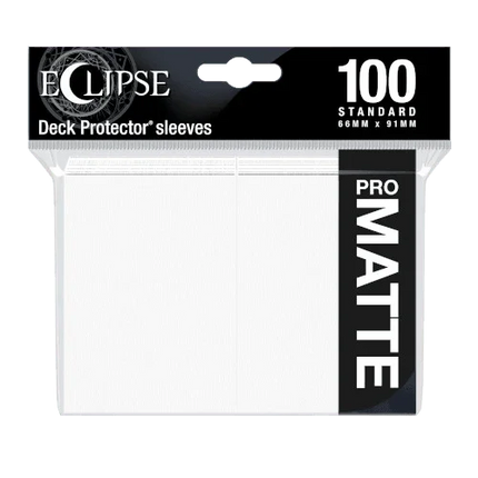 Ultra Pro - Eclipse Standard Matte Sleeves 100pk - Arctic White - The Card Vault