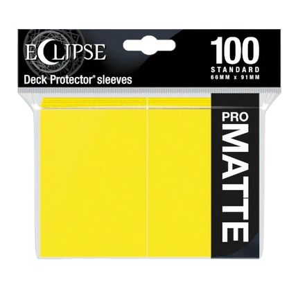Ultra Pro - Eclipse Standard Matte Sleeves 100pk - Lemon Yellow - The Card Vault