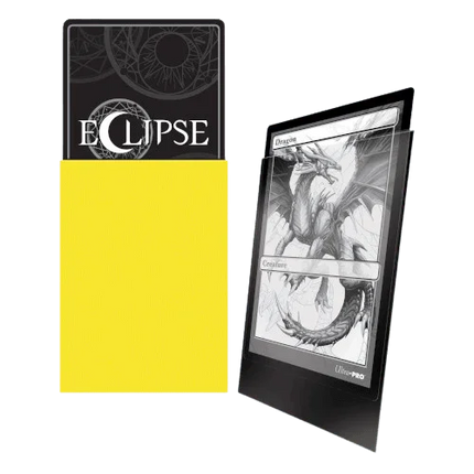 Ultra Pro - Eclipse Standard Matte Sleeves 100pk - Lemon Yellow - The Card Vault