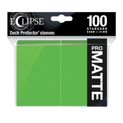 Ultra Pro - Eclipse Standard Matte Sleeves 100pk - Lime Green - The Card Vault