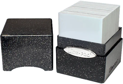 Ultra Pro - Satin Cube Deck Box - Glitter Black - The Card Vault