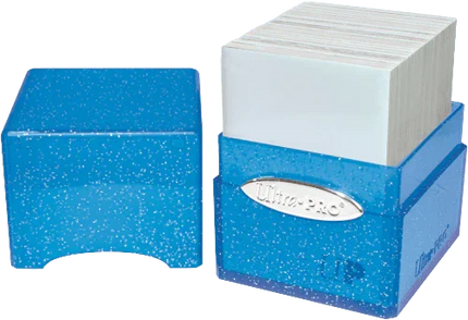 Ultra Pro - Satin Cube Deck Box - Glitter Blue - The Card Vault