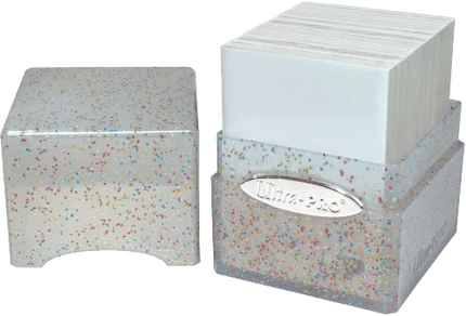 Ultra Pro - Satin Cube Deck Box - Glitter Clear - The Card Vault