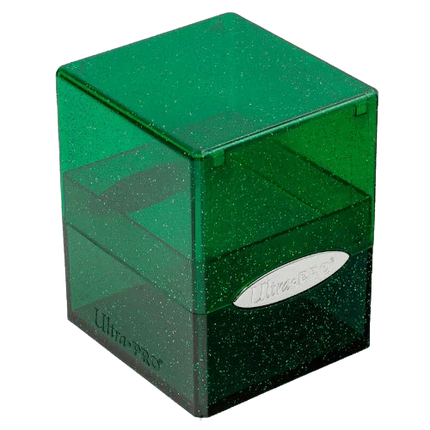 Ultra Pro - Satin Cube Deck Box - Glitter Green - The Card Vault