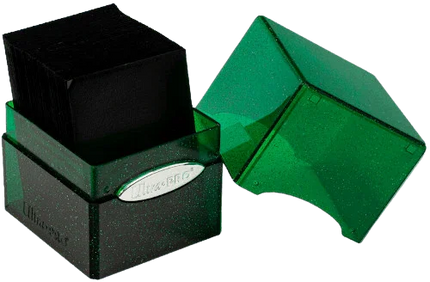 Ultra Pro - Satin Cube Deck Box - Glitter Green - The Card Vault