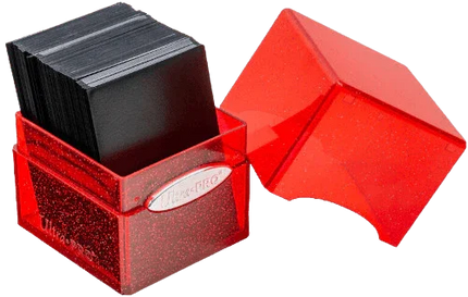 Ultra Pro - Satin Cube Deck Box - Glitter Red - The Card Vault
