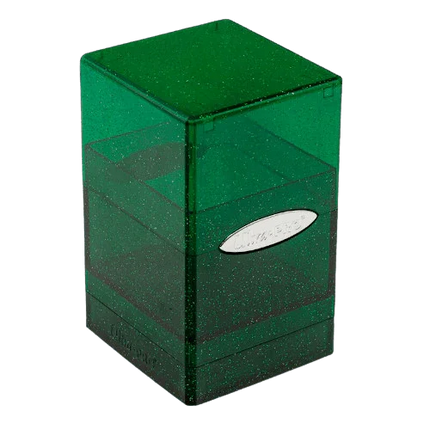 Ultra Pro - Satin Tower Deck Box - Glitter Green - The Card Vault