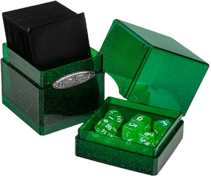 Ultra Pro - Satin Tower Deck Box - Glitter Green - The Card Vault