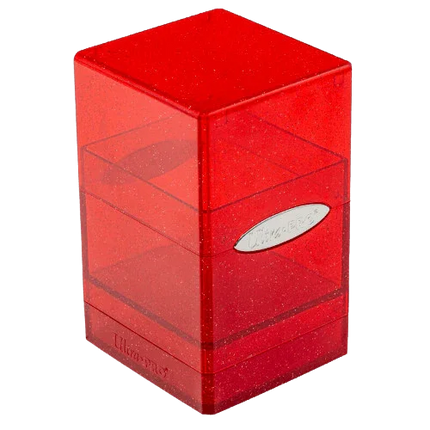 Ultra Pro - Satin Tower Deck Box - Glitter Red - The Card Vault