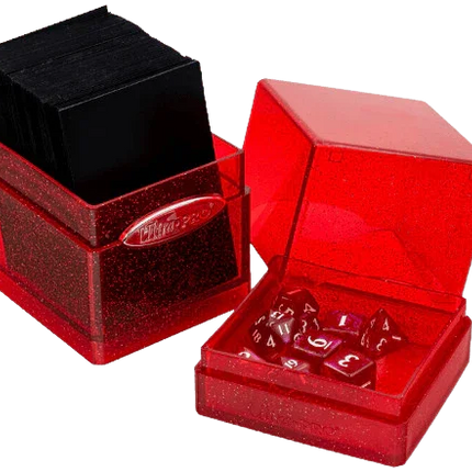 Ultra Pro - Satin Tower Deck Box - Glitter Red - The Card Vault
