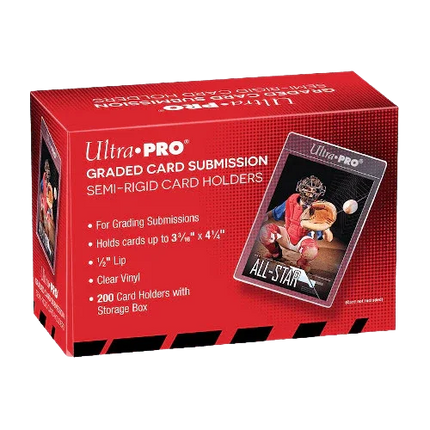 Ultra Pro - Semi Rigid 1/2 Inch Lip Tall Sleeves 200 Pack - 35pt - The Card Vault
