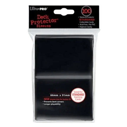 Ultra Pro - Standard Card Sleeves 100pk - Black - The Card Vault