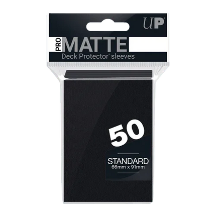 Ultra Pro - Standard Pro Matte Card Sleeves 50pk - Black - The Card Vault