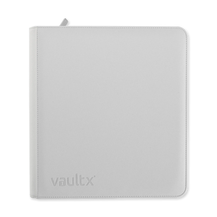 Vault X - 12-Pocket Exo-Tec® Zip Binder - White Edition