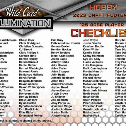 Wild Card - 2023 Alumination Draft Pick American Football (NFL) - Hobby Box - The Card Vault
