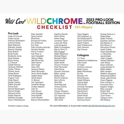 Wild Card - 2023 WildChrome Pro-Look American Football (NFL) - Hobby Box - The Card Vault